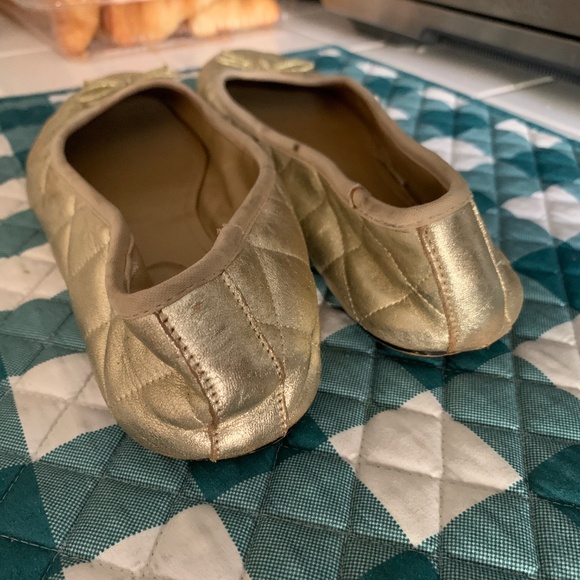 Scoop NYC Beach Gold Quilted Ballet Flats -- Pre-Owned Size 10 - Picture 8 of 15